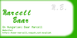 marcell baar business card